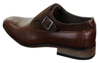 Herrskor i läder och mocka med slip-on-spänne, italienska designerskor, eleganta, casual och formella