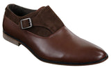 Herrskor i läder och mocka med slip-on-spänne, italienska designerskor, eleganta, casual och formella