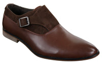 Herrskor i läder och mocka med slip-on-spänne, italienska designerskor, eleganta, casual och formella