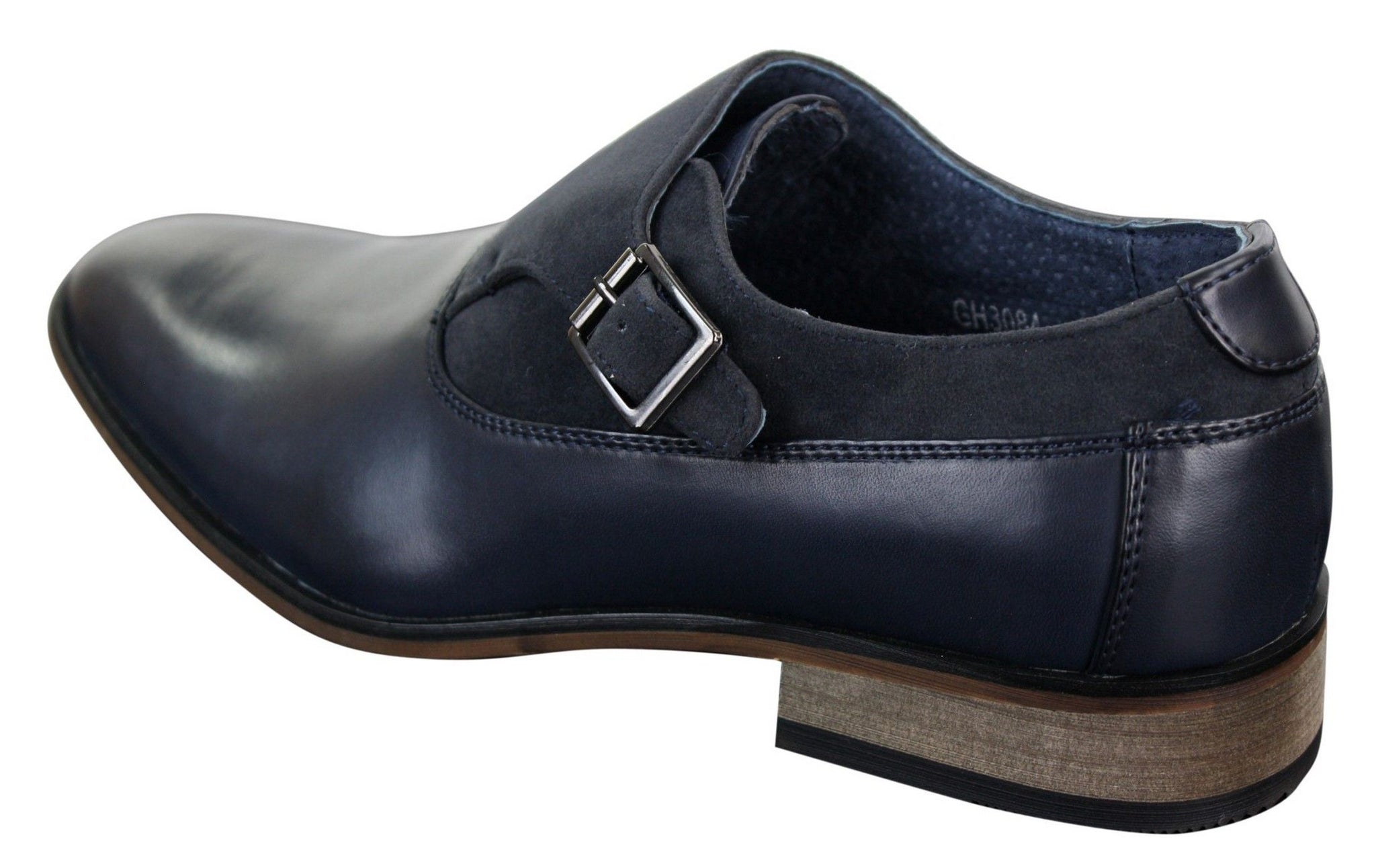 Herrskor i läder och mocka med slip-on-spänne, italienska designerskor, eleganta, casual och formella