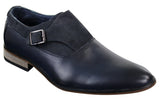 Herrskor i läder och mocka med slip-on-spänne, italienska designerskor, eleganta, casual och formella