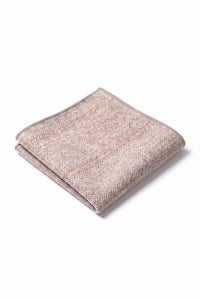 Herrnäsduk i ljusrosa tweed-ullblandning
