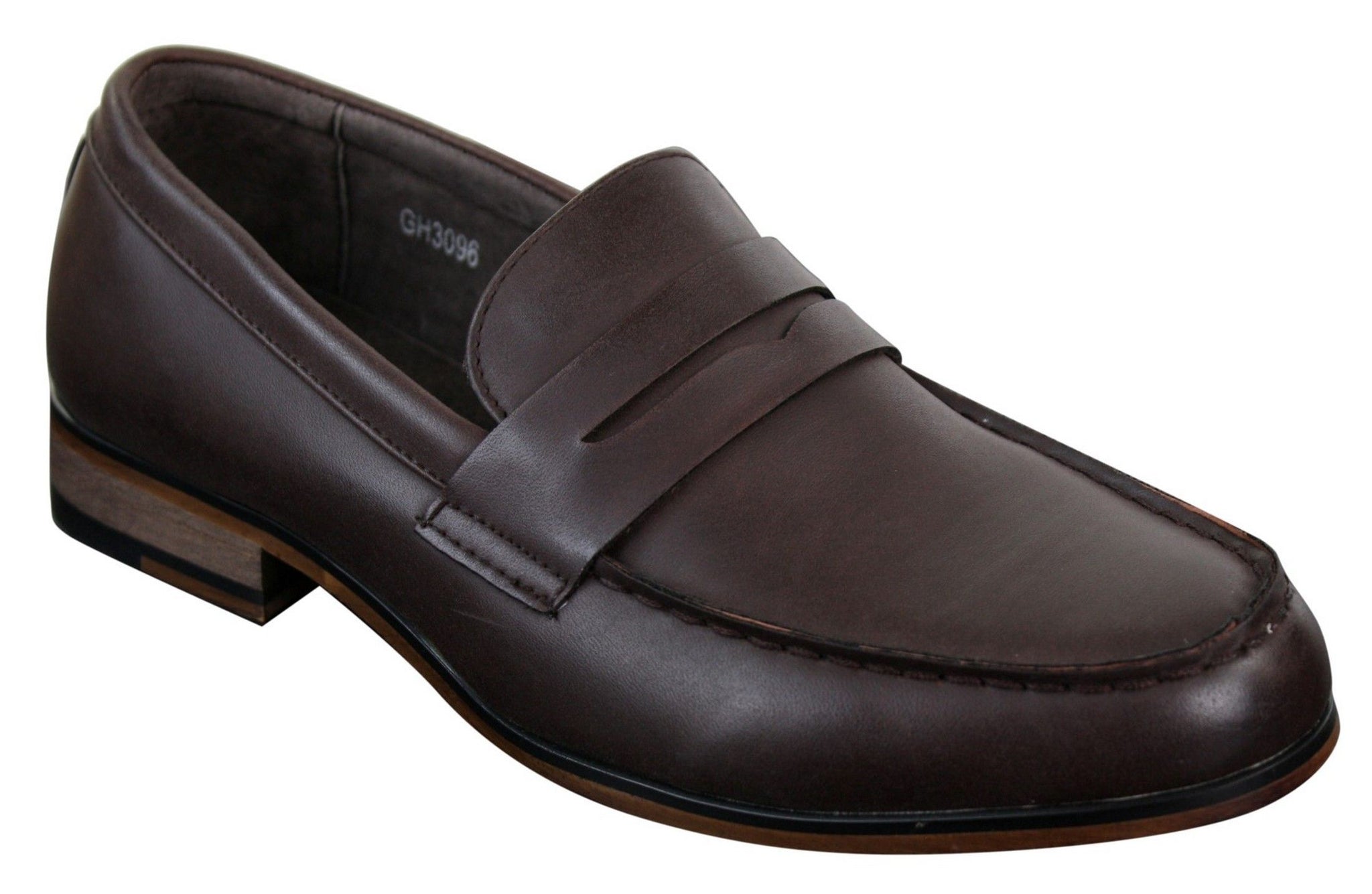 Herr Nubuckläder Slip On Loafers Mockasiner Skor Vintage Retro Klassisk