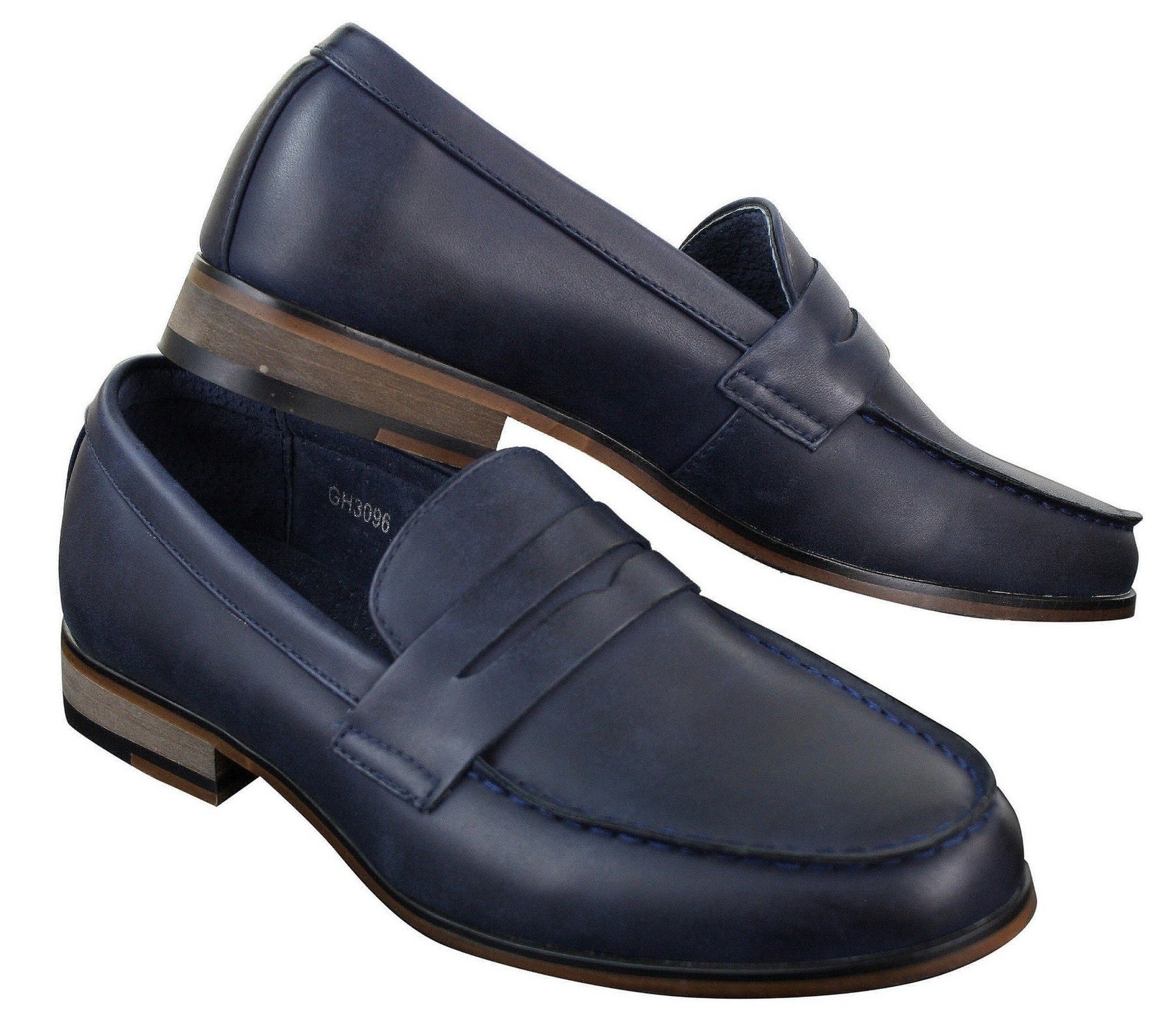 Herr Nubuckläder Slip On Loafers Mockasiner Skor Vintage Retro Klassisk