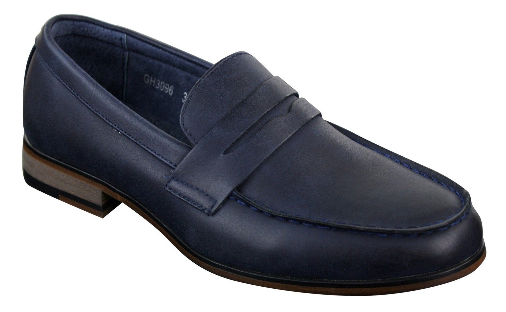 Herr Nubuckläder Slip On Loafers Mockasiner Skor Vintage Retro Klassisk