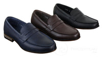 Herr Nubuckläder Slip On Loafers Mockasiner Skor Vintage Retro Klassisk