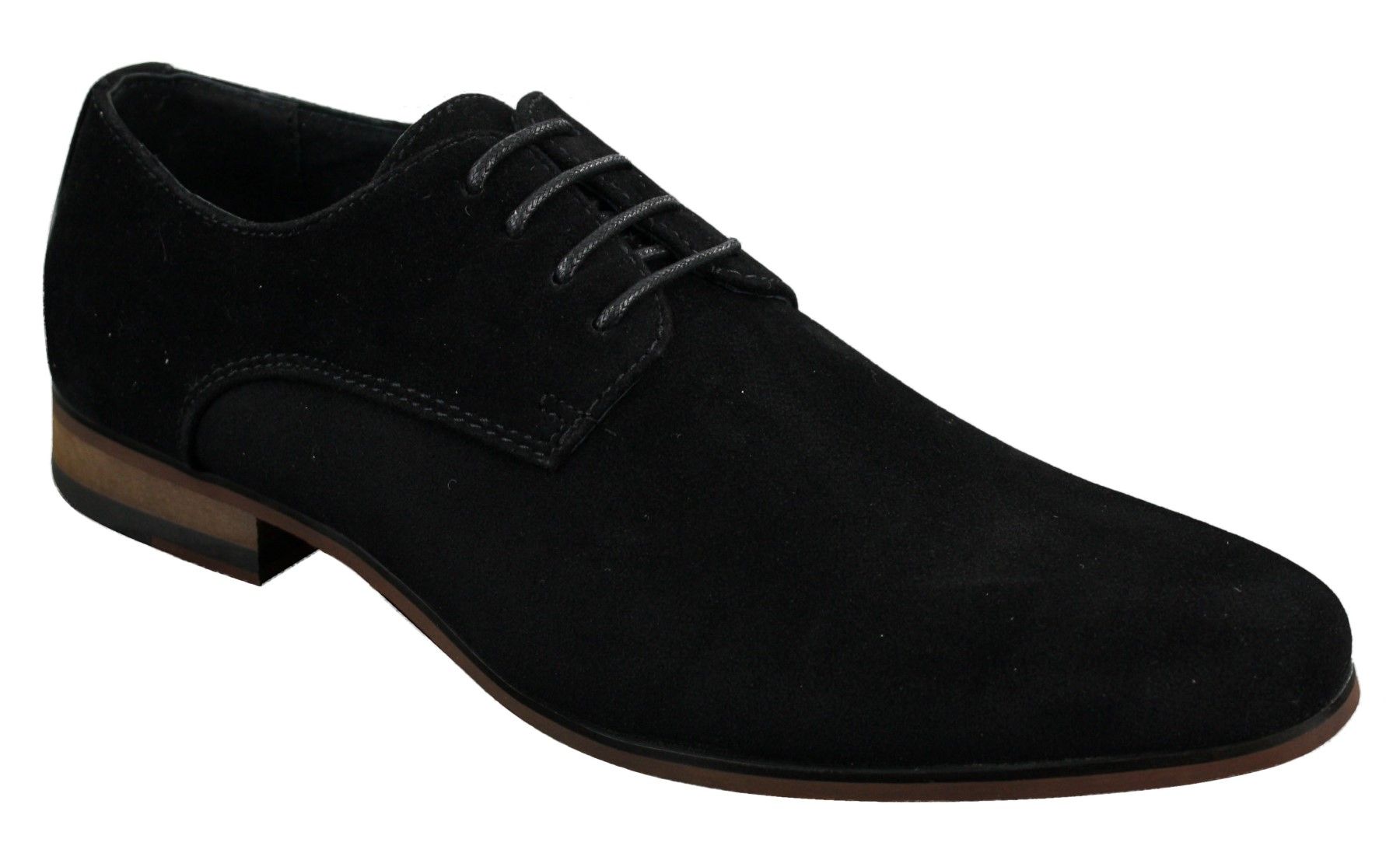 Herr Nubuck Mocka Snörade Eleganta Fritidsskor Marinblå Brun Svart