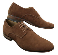 Herr Nubuck Mocka Snörade Eleganta Fritidsskor Marinblå Brun Svart