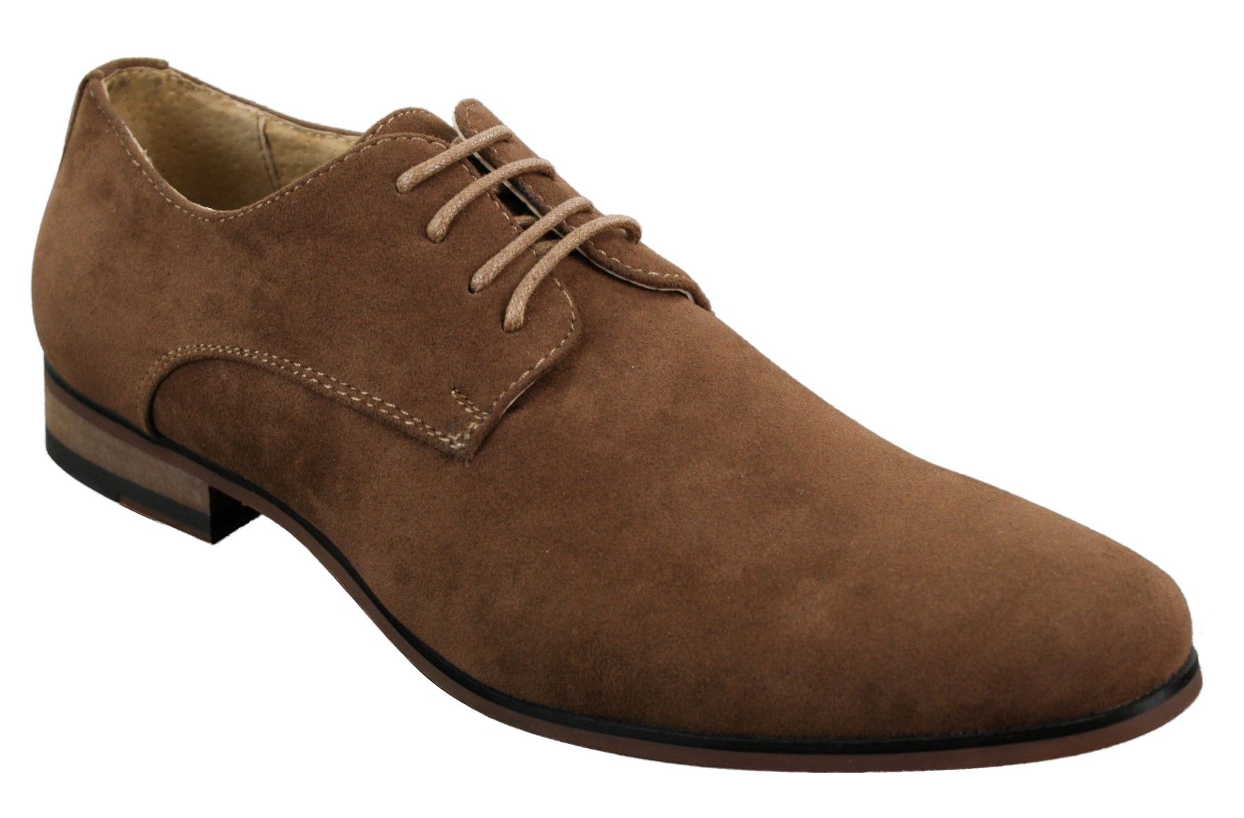Herr Nubuck Mocka Snörade Eleganta Fritidsskor Marinblå Brun Svart