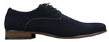 Herr Nubuck Mocka Snörade Eleganta Fritidsskor Marinblå Brun Svart