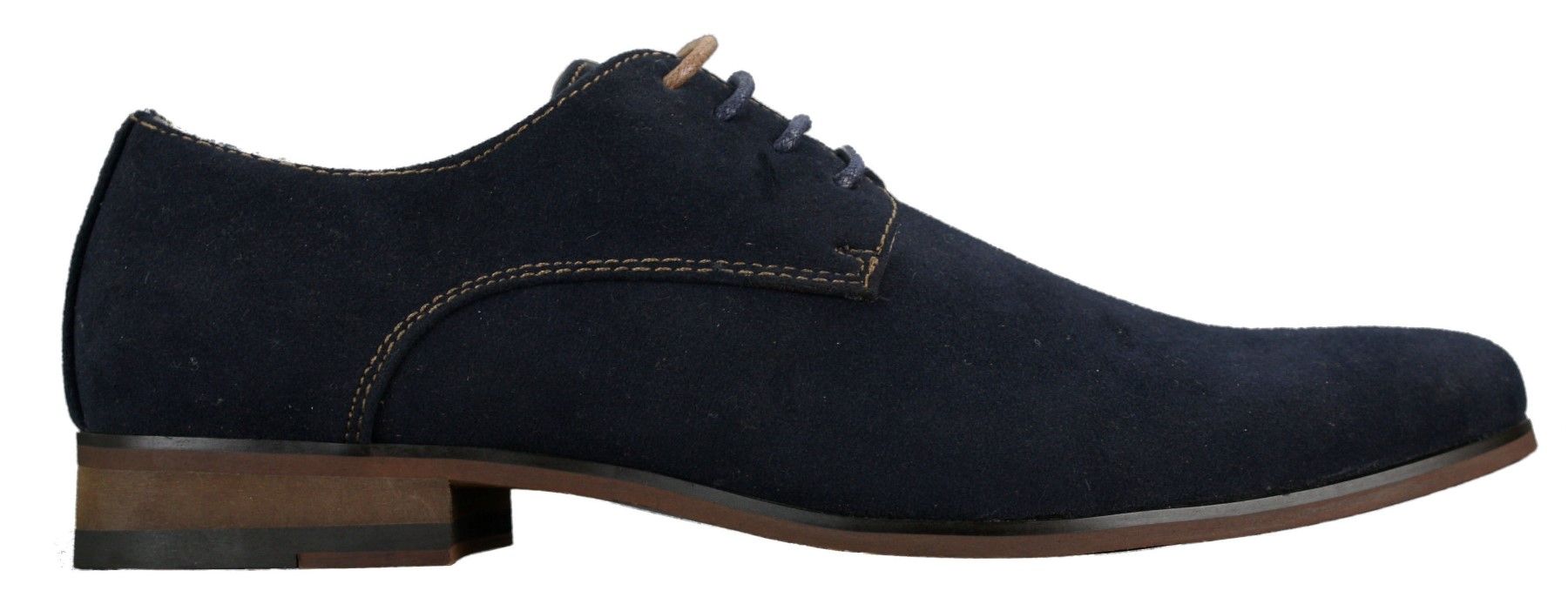 Herr Nubuck Mocka Snörade Eleganta Fritidsskor Marinblå Brun Svart