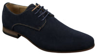 Herr Nubuck Mocka Snörade Eleganta Fritidsskor Marinblå Brun Svart