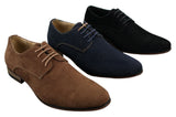 Herr Nubuck Mocka Snörade Eleganta Fritidsskor Marinblå Brun Svart