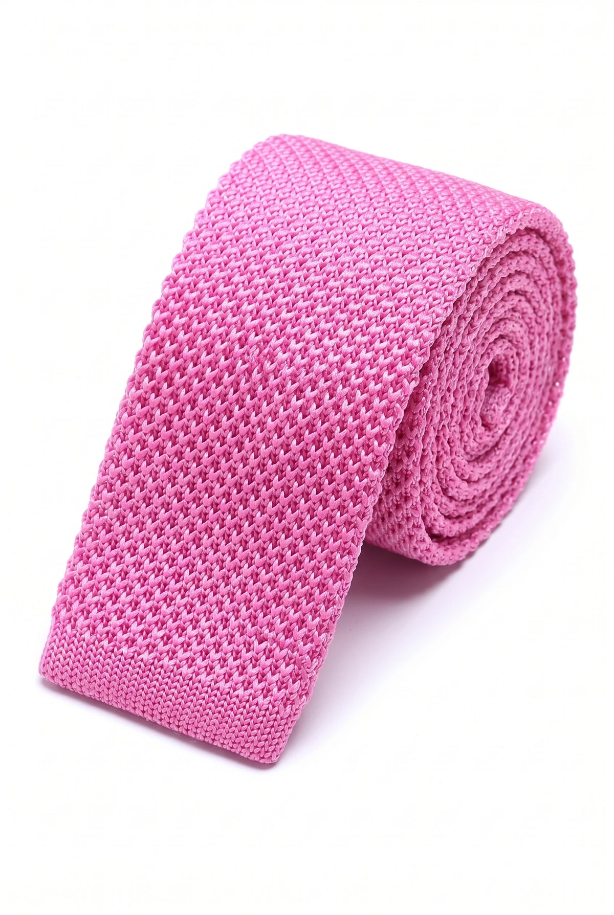 Rosa stickad slips för män