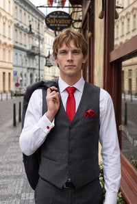Rött slipset för män