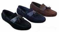Herr Slip-On Läder Insida PU Mocka Bilskor Tossloafers Smart Casual