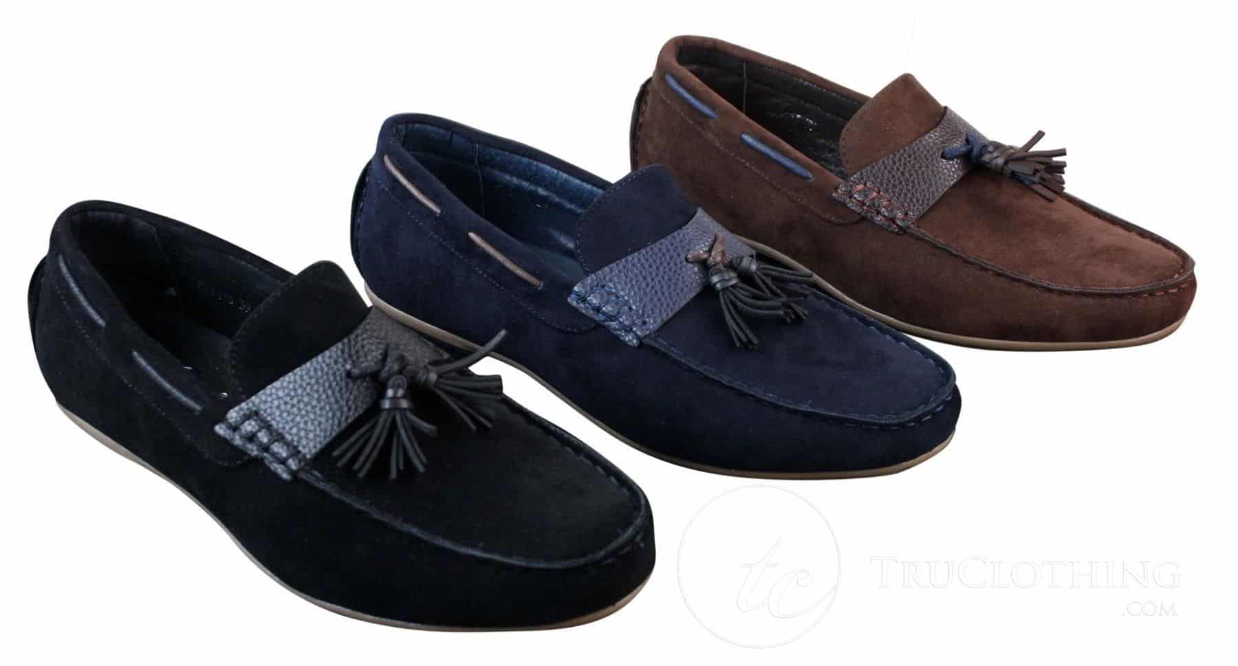 Herr Slip-On Läder Insida PU Mocka Bilskor Tossloafers Smart Casual