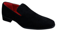 Herr Slip On Mocka Loafers Läder Smart Casual Röd Blå Svart