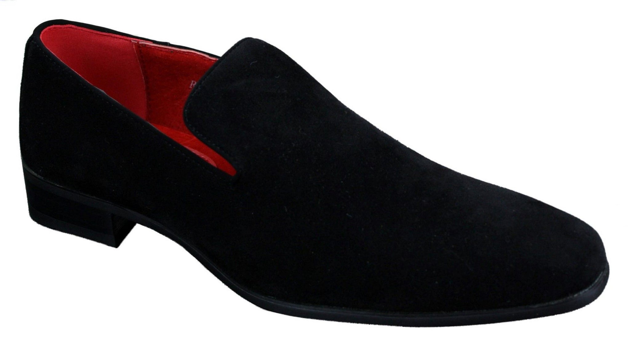 Herr Slip On Mocka Loafers Läder Smart Casual Röd Blå Svart
