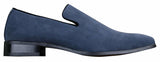 Herr Slip On Mocka Loafers Läder Smart Casual Röd Blå Svart