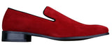 Herr Slip On Mocka Loafers Läder Smart Casual Röd Blå Svart