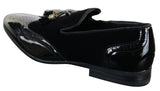 Patron 239-10 Herr Slip On Tassel Bilskor Glansigt Svarta Lackskinn PU Mocka Loafers