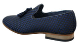 Herr Slip On Tassle Bilskor Smart Casual Retro Marinblå Svart Läderfodrad