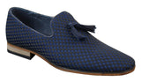 Herr Slip On Tassle Bilskor Smart Casual Retro Marinblå Svart Läderfodrad