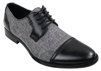 Herrskor i tweed och läder med snörning, eleganta och casual stilar, vintage retro