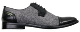 Herrskor i tweed och läder med snörning, eleganta och casual stilar, vintage retro