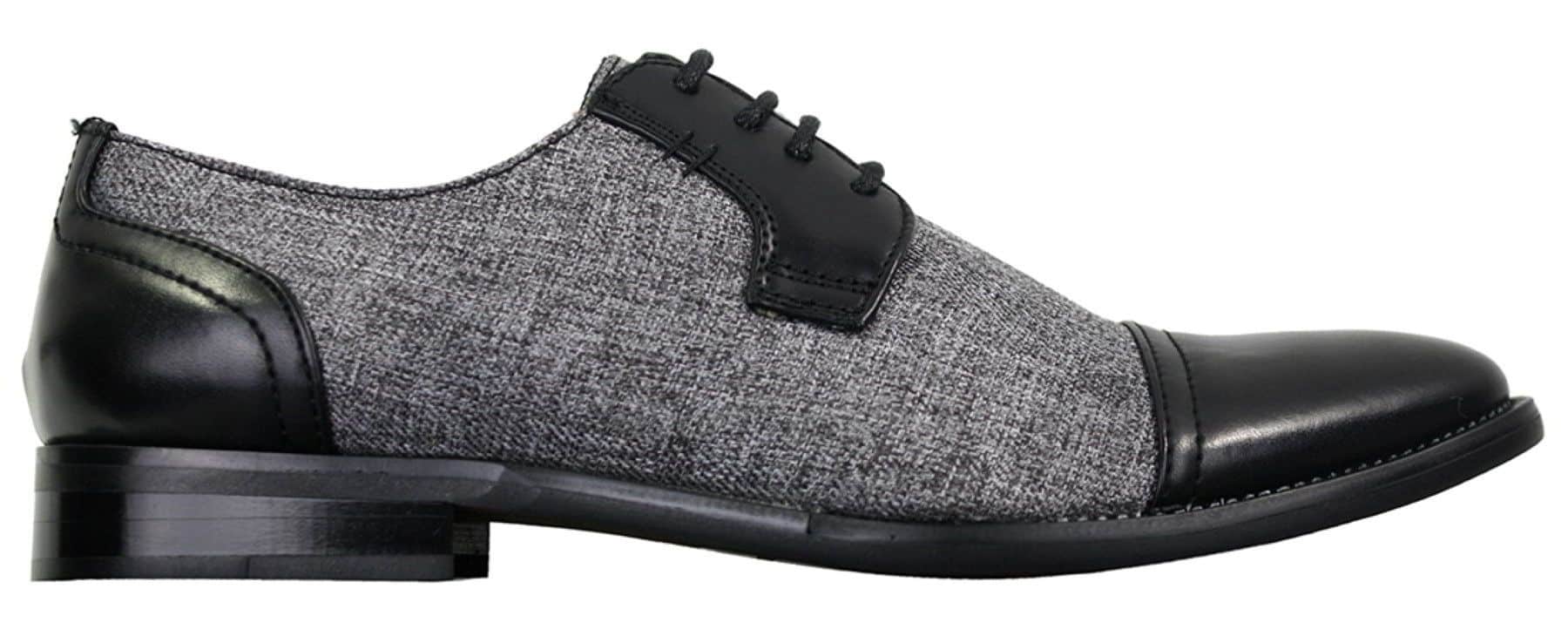 Herrskor i tweed och läder med snörning, eleganta och casual stilar, vintage retro