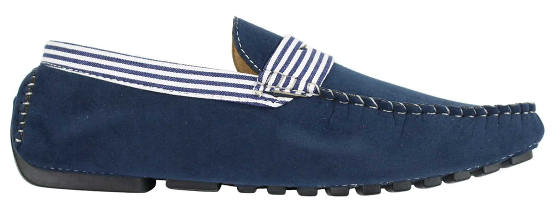 Herr Mocka Däck Båtskor Randiga Slip On Sommar Smart Casual Italienska