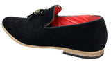 Herr Mocka Läder PU Slip On Bilskor Loafers Tofs Röd Grå Blå Brun Svart