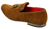 Herr Mocka Läder PU Slip On Bilskor Loafers Tofs Röd Grå Blå Brun Svart