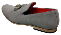 Herr Mocka Läder PU Slip On Bilskor Loafers Tofs Röd Grå Blå Brun Svart