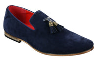 Herr Mocka Läder PU Slip On Bilskor Loafers Tofs Röd Grå Blå Brun Svart
