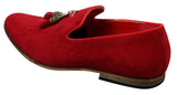 Herr Mocka Läder PU Slip On Bilskor Loafers Tofs Röd Grå Blå Brun Svart