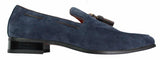 Herrloafers i mocka med tofsdesign i läder, smart casual