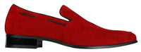 Herrloafers i mocka med tofsdesign i läder, smart casual