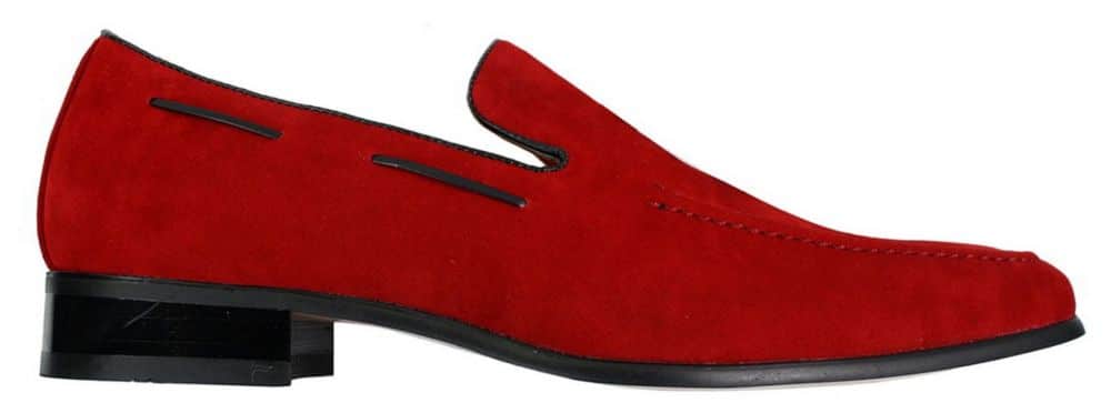 Herrloafers i mocka med tofsdesign i läder, smart casual