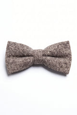 Herrfluga i tweed i taupe