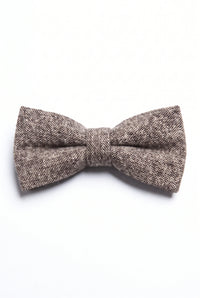 Herrfluga i tweed i taupe