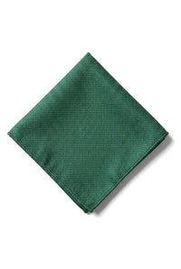 Herrslips med ficka, fyrkantig set, formell enfärgad slips - Grön