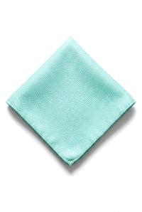 Herrslips med ficka, fyrkantig set, formell enfärgad slips - Mintgrön