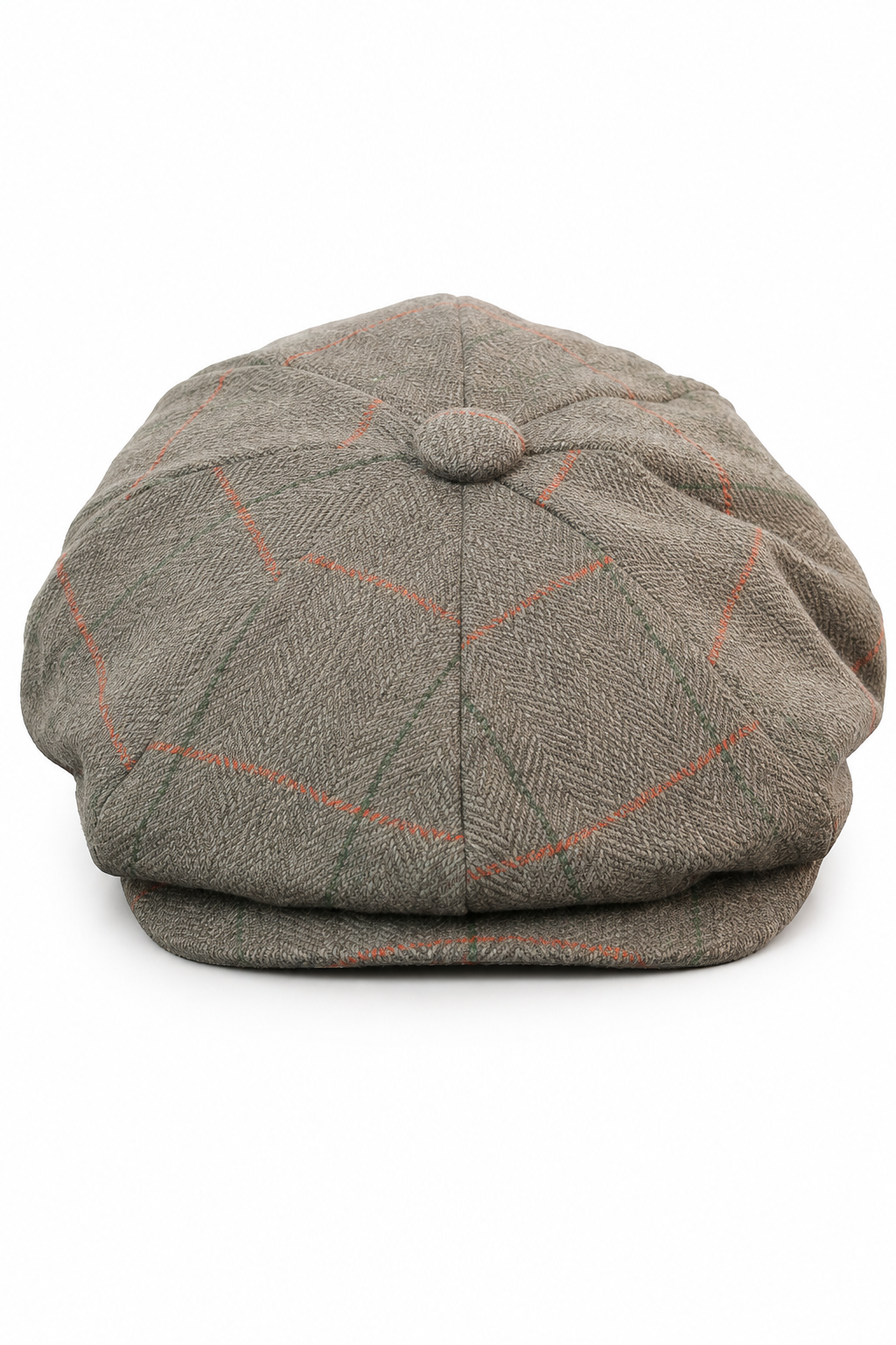 Herrkeps i tweed med rutor och Peaky Blinders-motiv