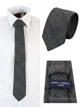 Marc Darcy Herrslips i tweed med fiskbensmönster och textur, klassisk vintage retro, DX7