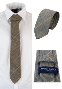 Marc Darcy Herrslips i tweed med fiskbensmönster och textur, klassisk vintage retro, DX7