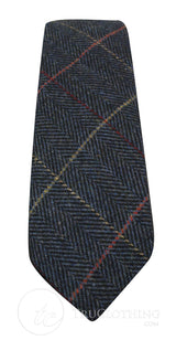 Herrslips i tweed med fiskbensmönster, Marc Darcy, klassisk vintage, retro, Eton, marinblå