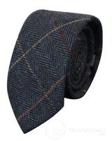 Herrslips i tweed med fiskbensmönster, Marc Darcy, klassisk vintage, retro, Eton, marinblå