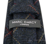 Herrslips i tweed med fiskbensmönster, Marc Darcy, klassisk vintage, retro, Eton, marinblå